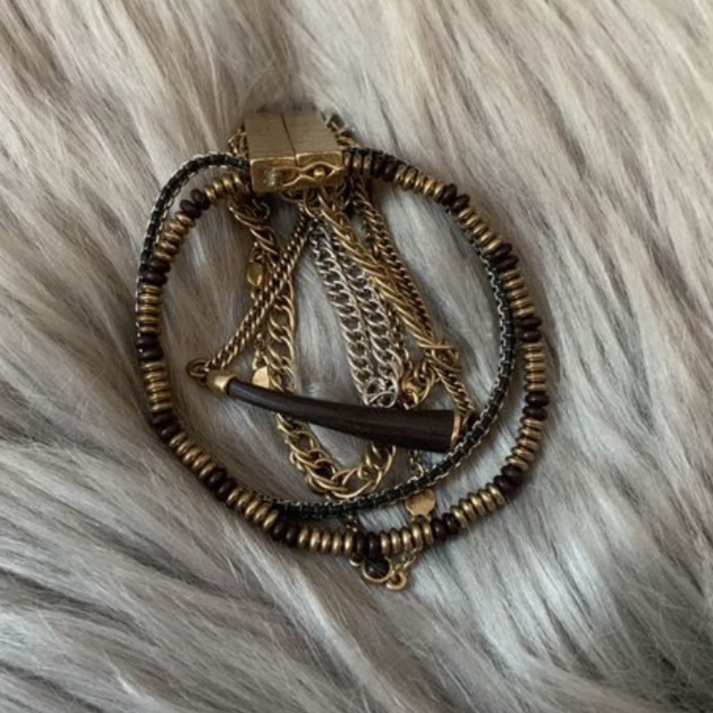Lucky Brand Horn Magnetic Wrap Bracelet New